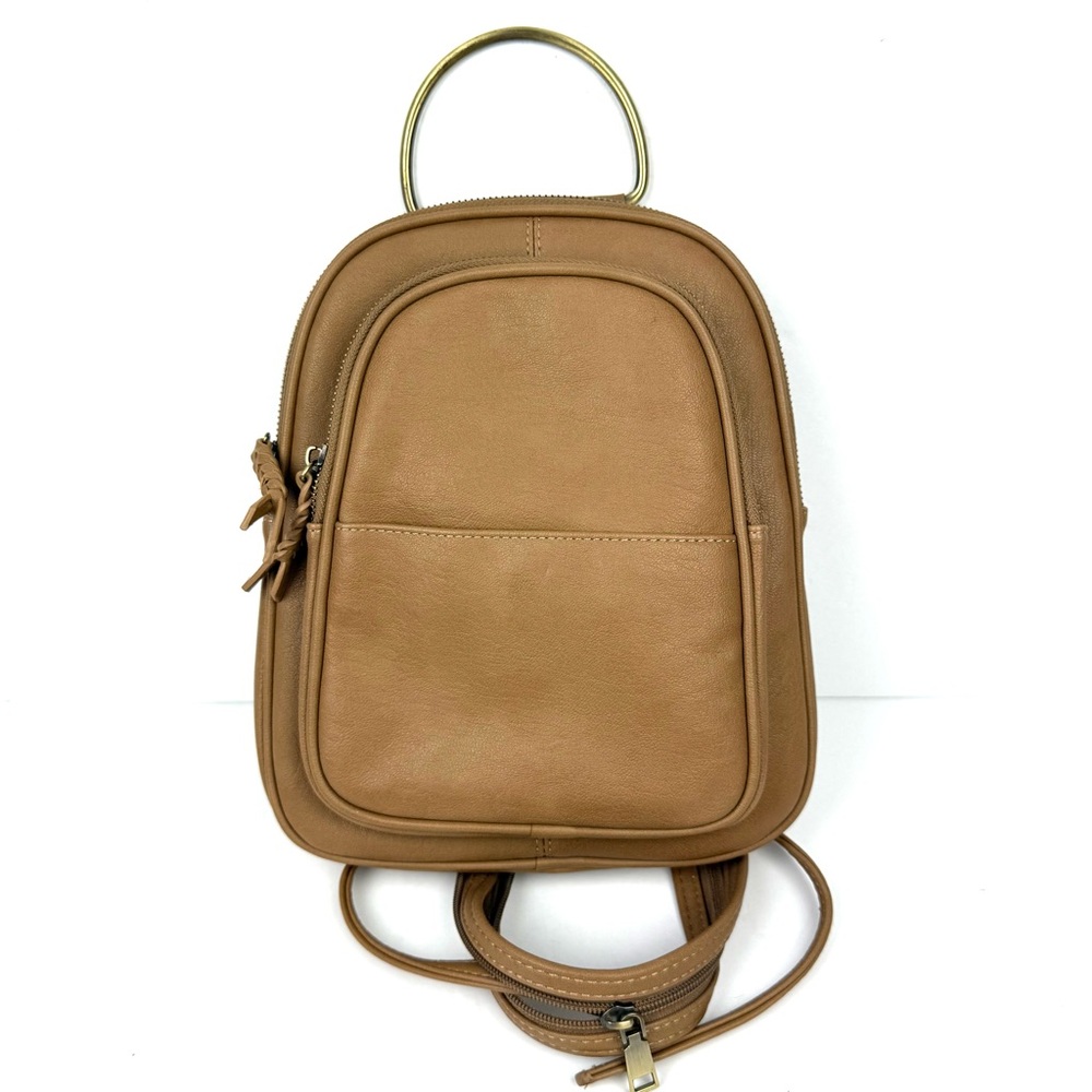 Antik Kraft Convertible Backpack Faux Leather Tan handbag Purse Shoulder Bag